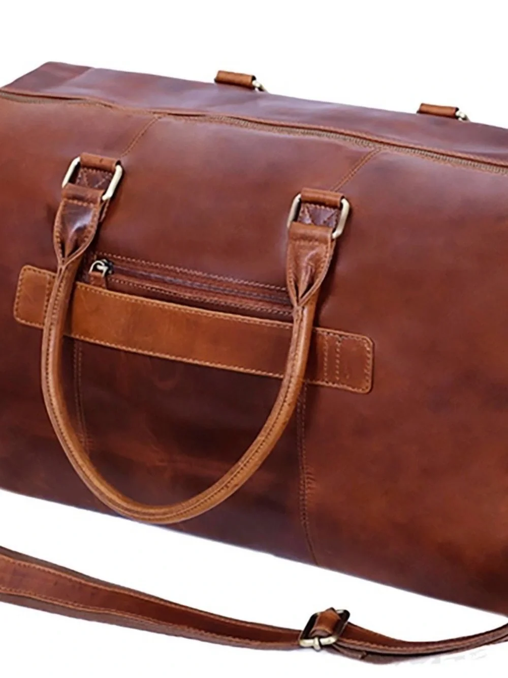 Texan Bull Classic Oil-Pull-up Cow Leather Travel Duffel Bag for men and Women